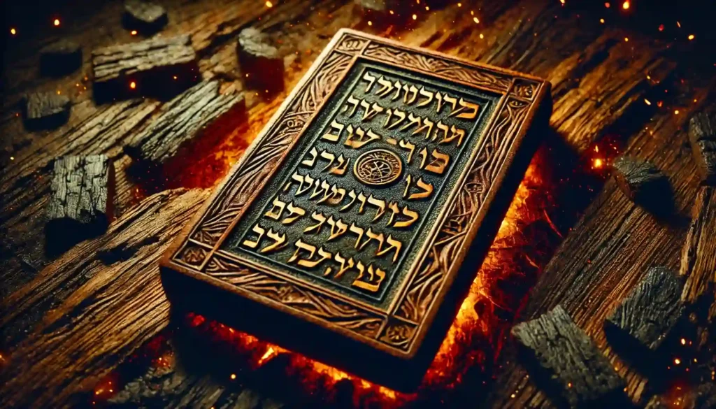 image of a wooden tablet with some writings on it